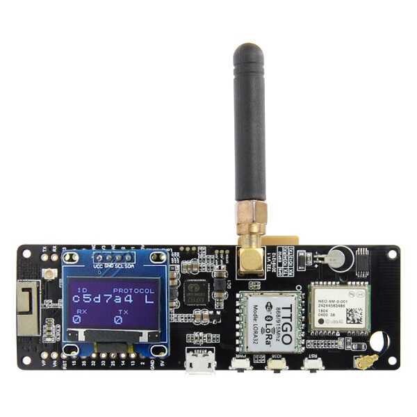 Arduino Tabanlı Geliştirme Kartları - TTGO T-Beam V1.1 ESP32 868Mhz WiFi Bluetooth Modül-GPS NEO 6M SMA-18650 Pil Yuvalı