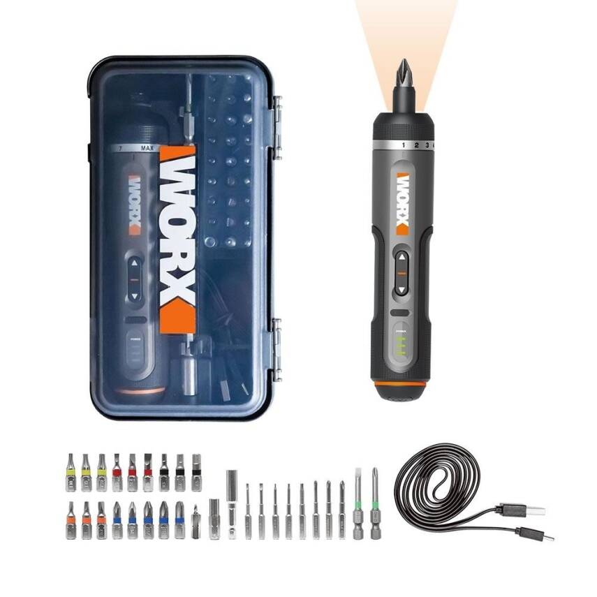 WORX Şarjlı Tornavida WX242 4V2Ah Li-ion Akıllı Tork Ayarlı + 30 Adet Bits Uç - 1