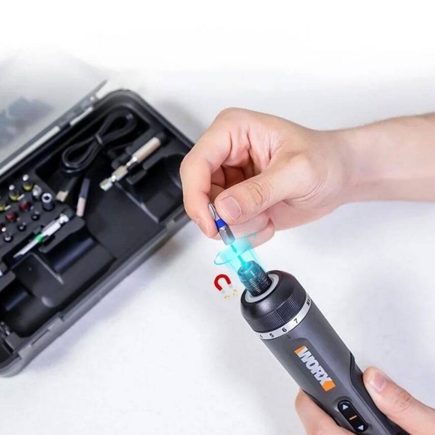 WORX Şarjlı Tornavida WX242 4V2Ah Li-ion Akıllı Tork Ayarlı + 30 Adet Bits Uç - 3