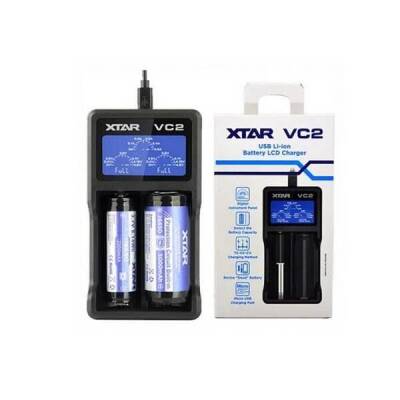 Xtar VC2 - Taşınabilir LCD Ekranlı Li-ion Pil Şarj Cihazı / 2li - 2 data-big=